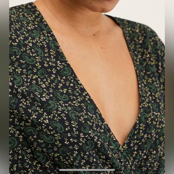 Mango Floral Long Sleeve‎ Maxi Dress Size Med (6) - Picture 6 of 12